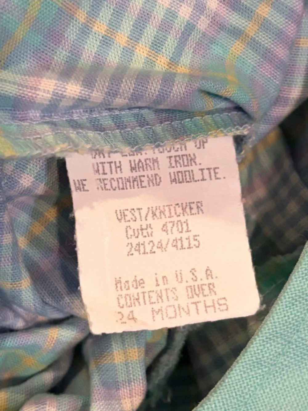 N/A vintage plaid